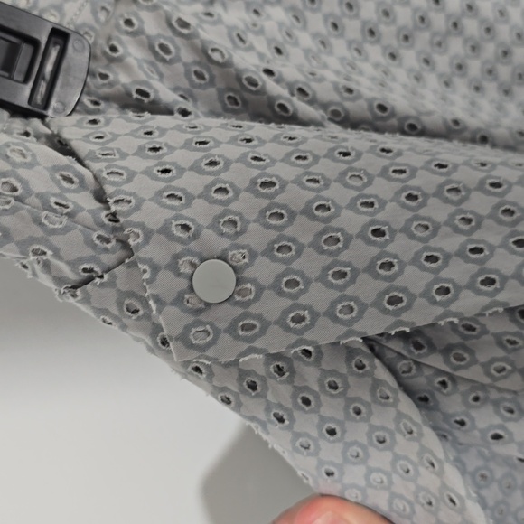 {Tibi} Riko Eyelet Flat Origami Skirt In Kumo Grey - Size 6 - Picture 9 of 17